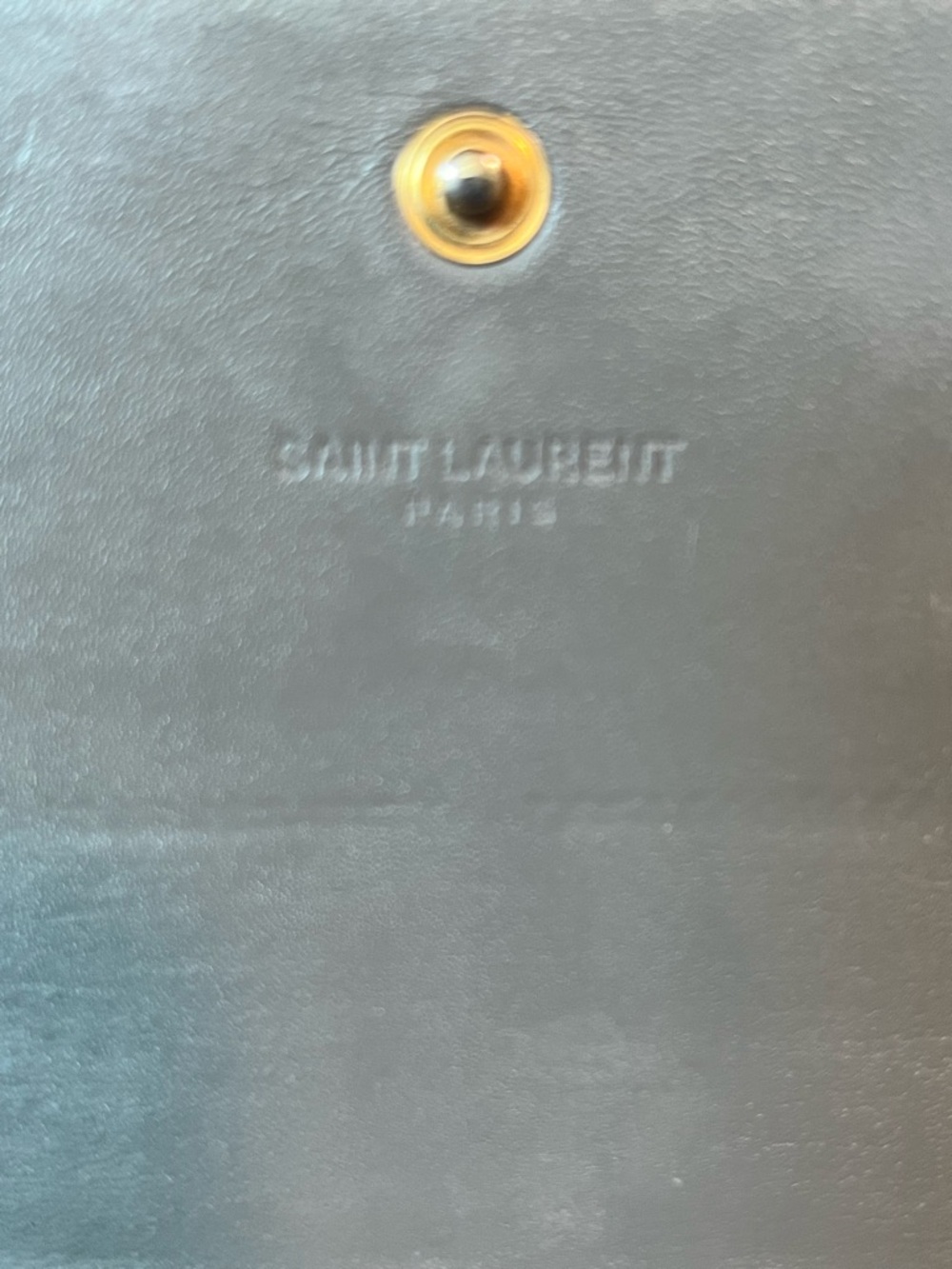 Saint Laurent Gray Leather Wallet on Chain - Picture 5 of 8
